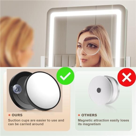 Makeup Vanity Mirror with Lights 15.2" Large LED Lighted Mirror, Hollywood Make - Picture 6 of 7